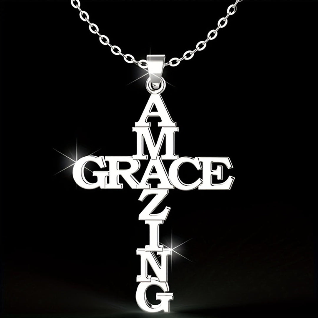 Christianartworkshop Collier Croix AMAZING GRACE : Un témoignage d'amour divin - AMAZING GRACE - image 0