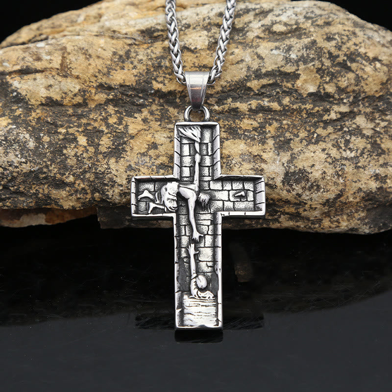 Christianartworkshop Collier Croix Mains de la Rédemption : Un témoignage de salut divin - image 1