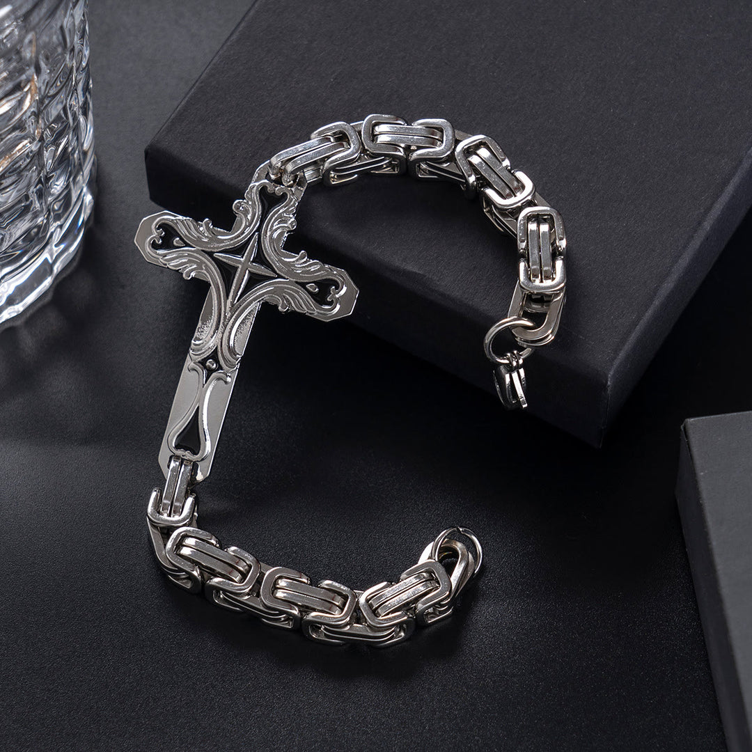 Bracelet homme Iron & Faith de Christianartworkshop : Force et rédemption dans chaque maillon - image 4