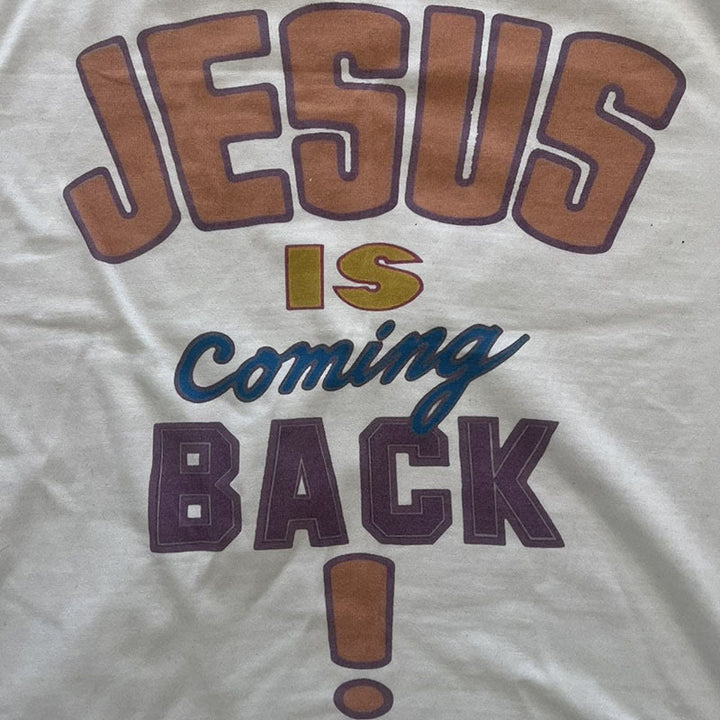 T-shirt à message audacieux « Jésus revient » de Christianartworkshop - image 2