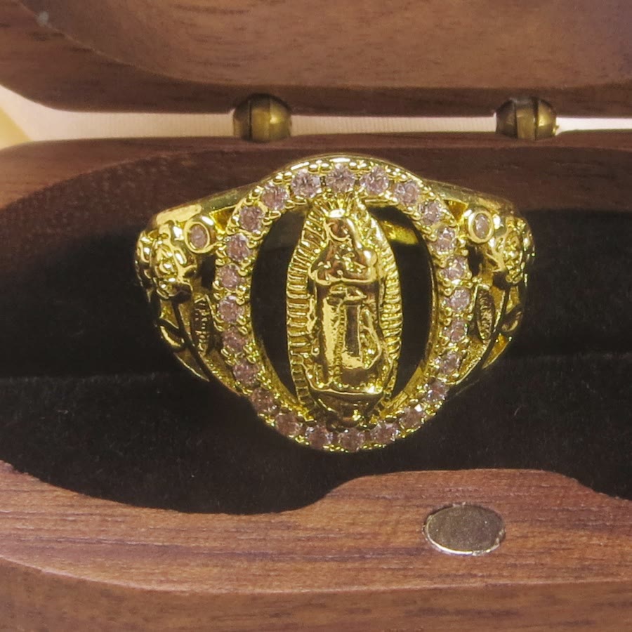 Christianartworkshop Bague en cuivre Notre-Dame Rose, style classique et vintage : l’alliance de la foi et de l’élégance - US10 - image 0