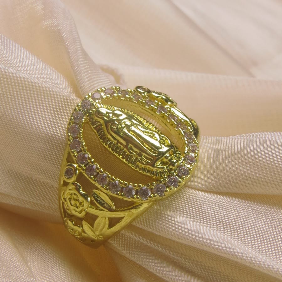 Christianartworkshop Bague en cuivre Notre-Dame Rose, style classique et vintage : l’alliance de la foi et de l’élégance - image 1