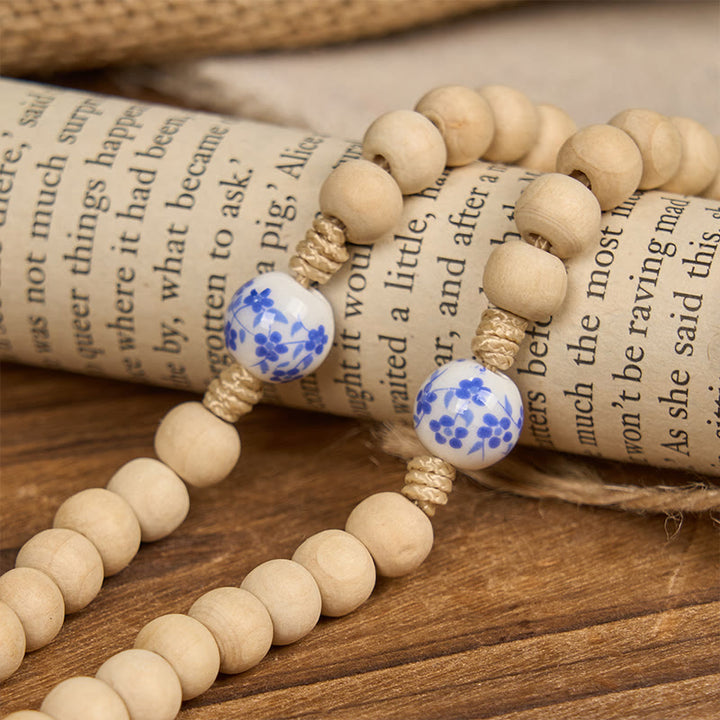 Christianartworkshop FOI PRIÉE : Chapelet en bois et céramique fait main, médaille miraculeuse - image 4