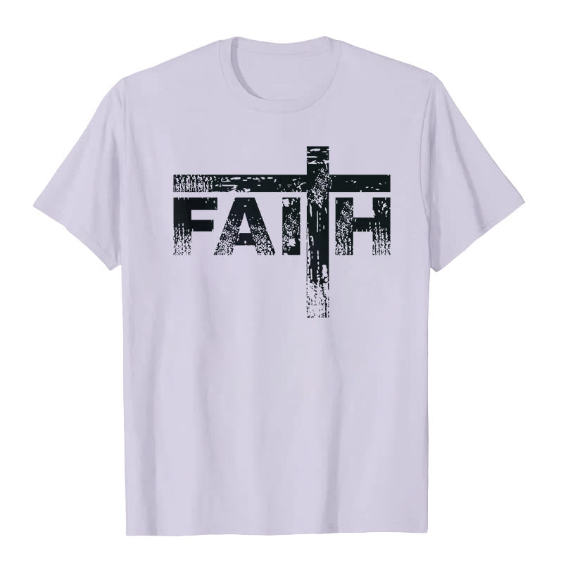 T-shirt Christianartworkshop La Croix de la Foi - Violet - 2XL - image 7