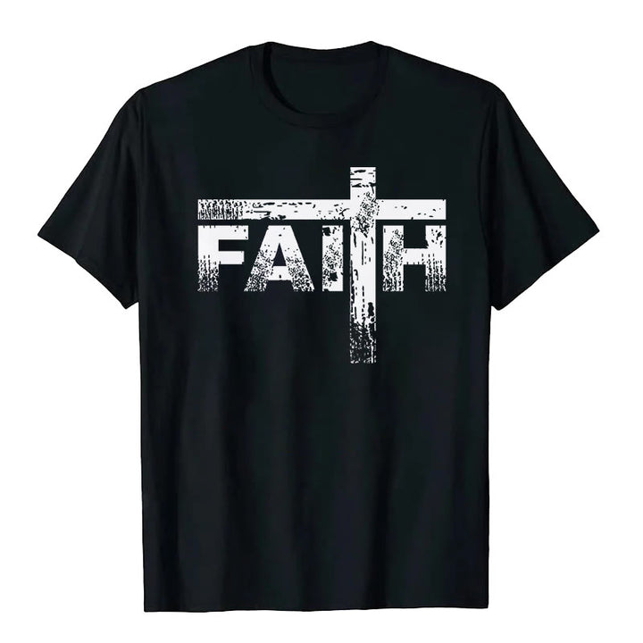 T-shirt Christianartworkshop La Croix de la Foi - Noir - 2XL - image 0