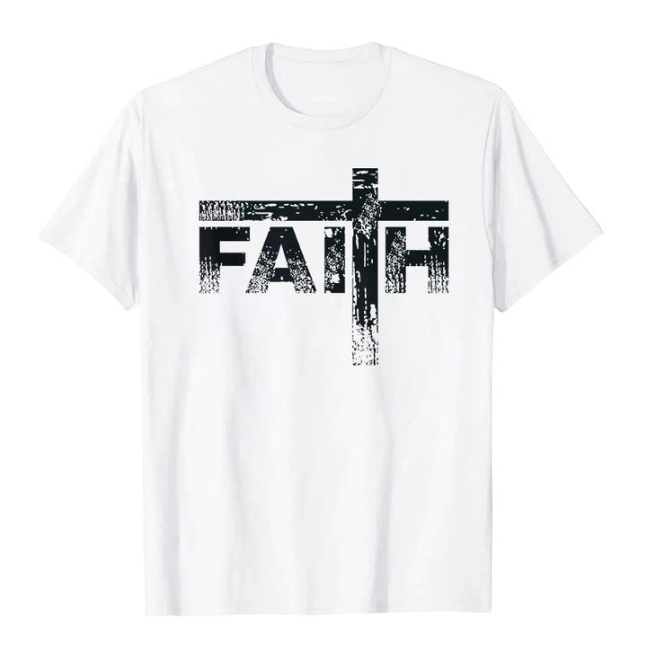 T-shirt Christianartworkshop La Croix de la Foi - Blanc - 2XL - image 1