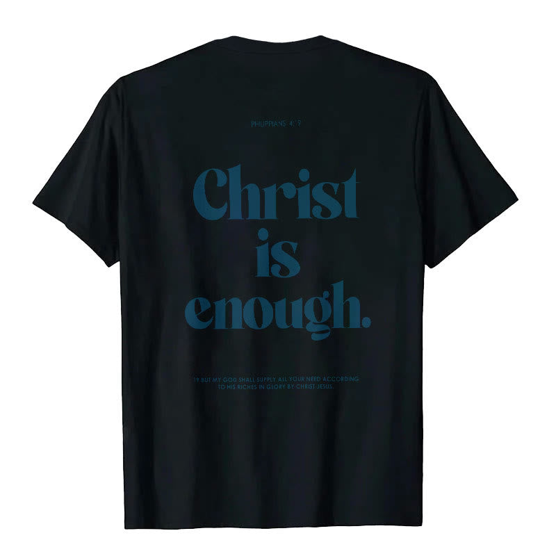 T-shirt Christianartworkshop « Christ Is Enough » - Noir - 2XL - image 2