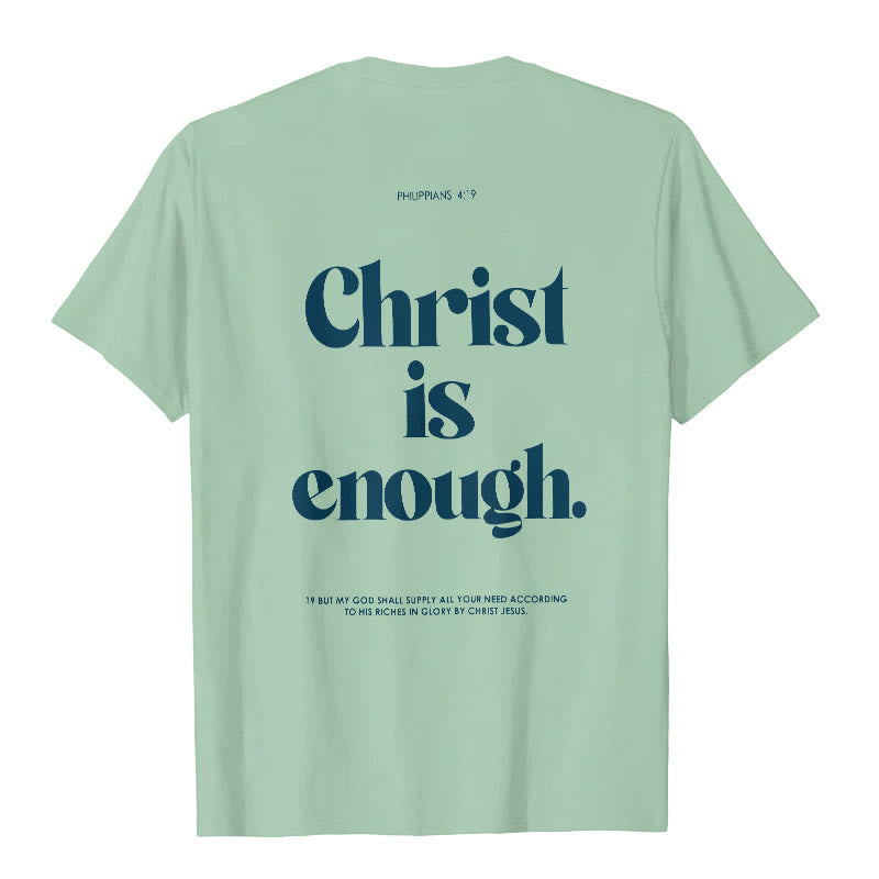 T-shirt Christianartworkshop « Christ Is Enough » - Vert clair - 2XL - image 10