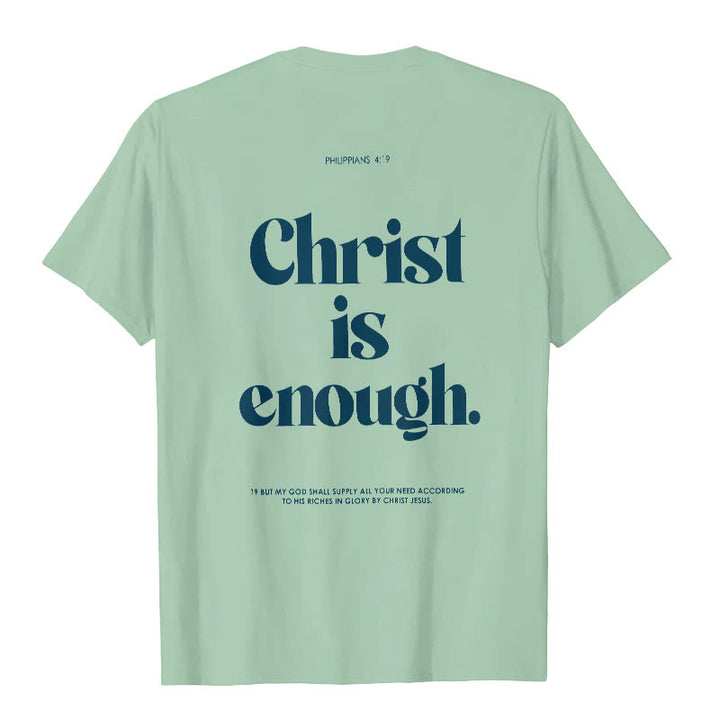 T-shirt Christianartworkshop « Christ Is Enough » - Vert clair - 2XL - image 10