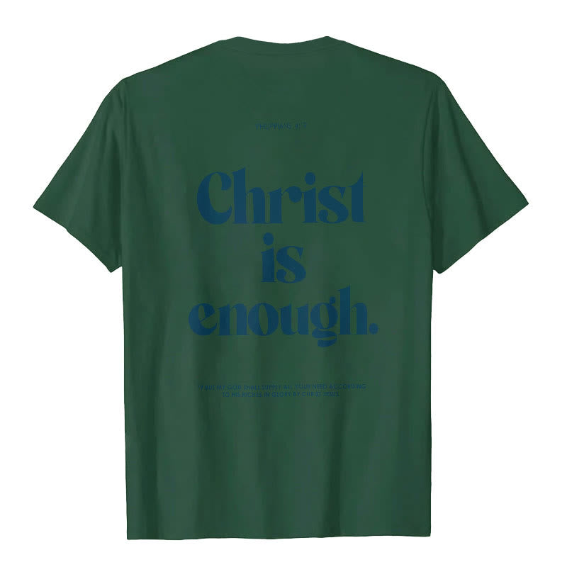T-shirt Christianartworkshop « Christ Is Enough » - Vert foncé - 2XL - image 12
