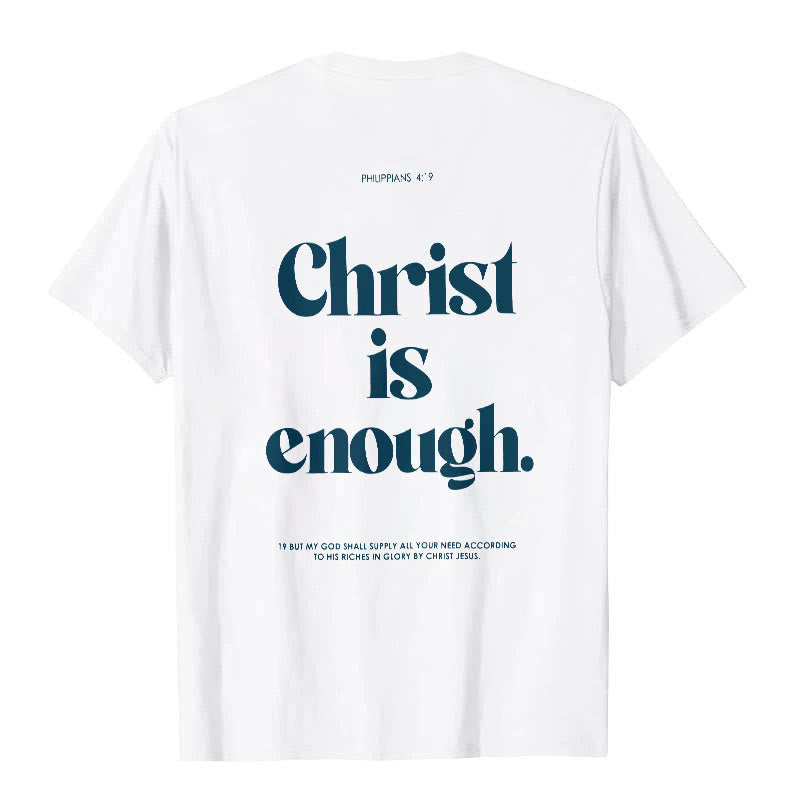 T-shirt Christianartworkshop « Christ Is Enough » - Blanc - 2XL - image 0