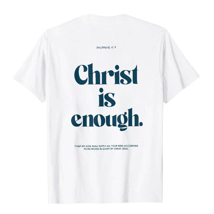 T-shirt Christianartworkshop « Christ Is Enough » - Blanc - 2XL - image 0