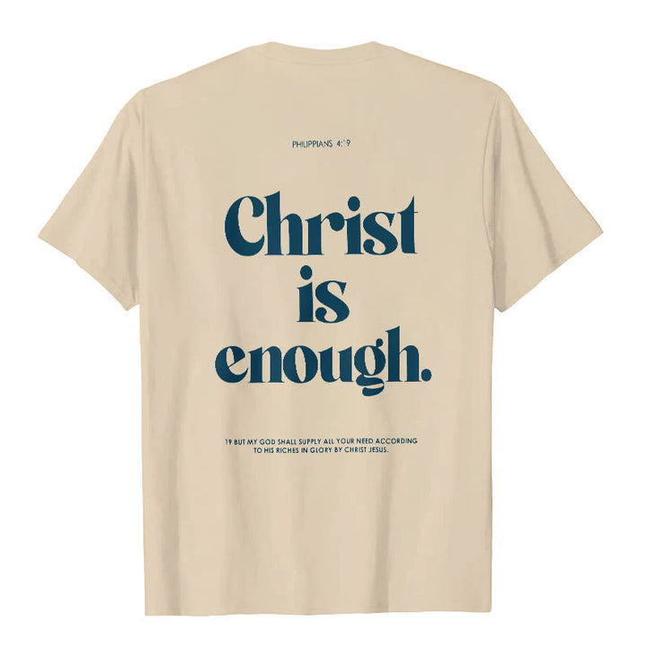 T-shirt Christianartworkshop « Christ Is Enough » - Beige - 2XL - image 4