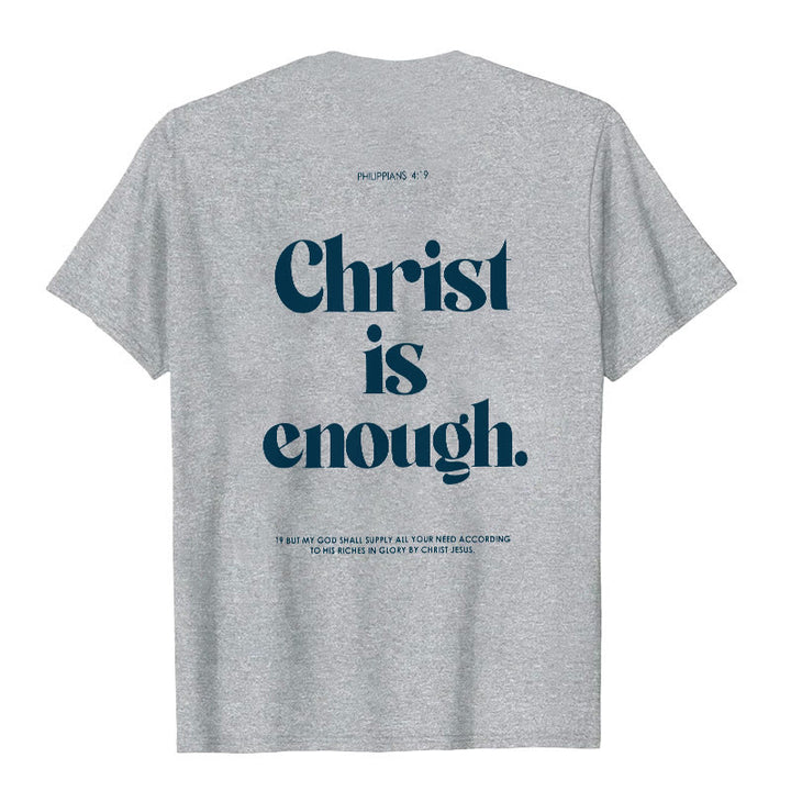 T-shirt Christianartworkshop « Christ Is Enough » - Gris - 2XL - image 16