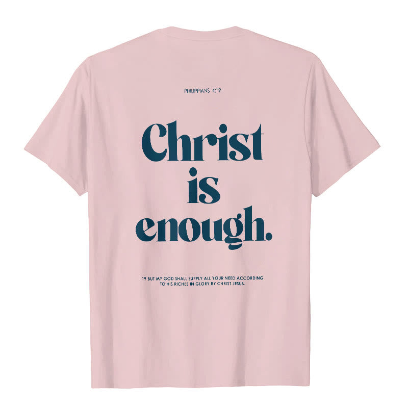 T-shirt Christianartworkshop « Christ Is Enough » - Rose - 2XL - image 8