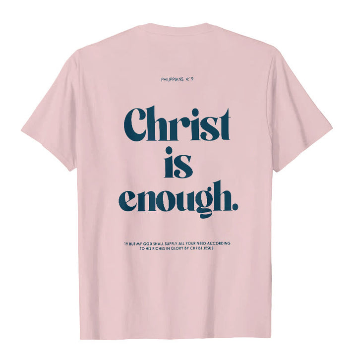 T-shirt Christianartworkshop « Christ Is Enough » - Rose - 2XL - image 8