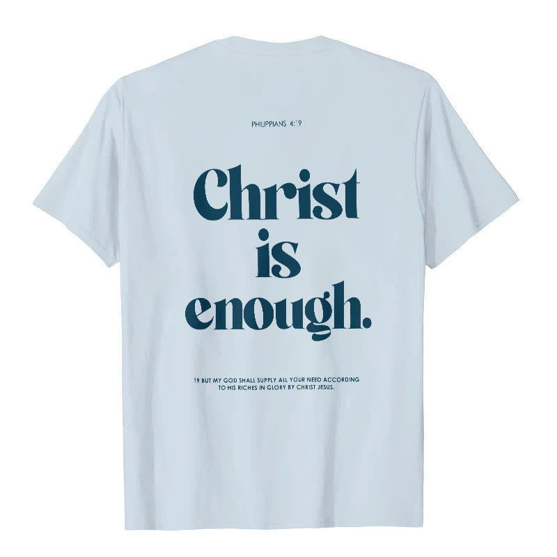 T-shirt Christianartworkshop « Christ Is Enough » - Bleu - 2XL - image 6