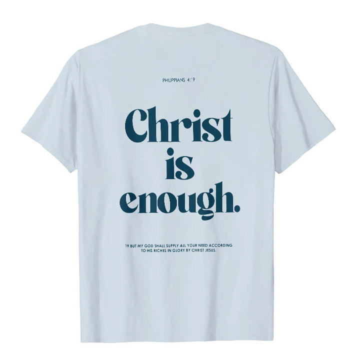 T-shirt Christianartworkshop « Christ Is Enough » - Bleu - 2XL - image 6
