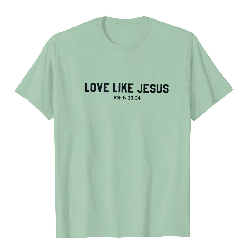 T-shirt Christianartworkshop « Aimer comme Jésus » - Vert clair - 2XL - image 5