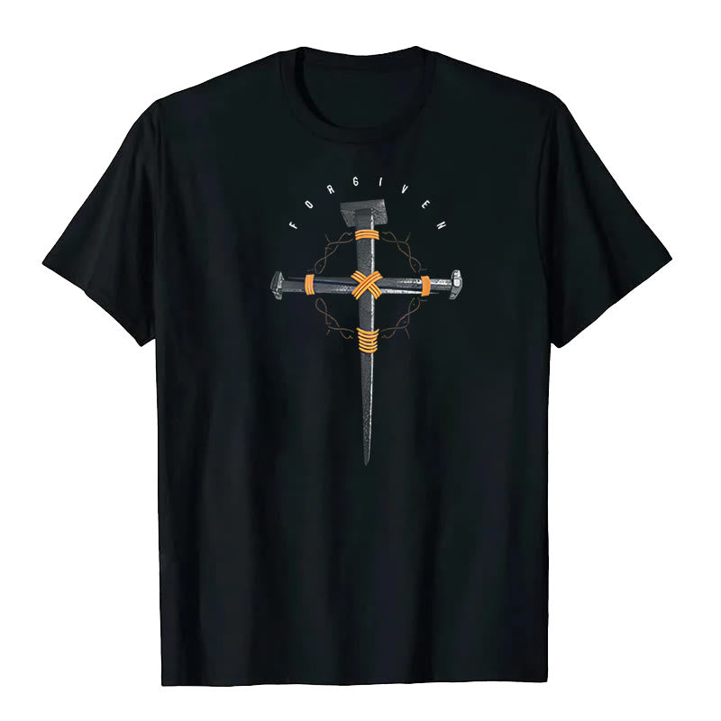 T-shirt Croix du Pardon de Christianartworkshop - Noir - 2XL - image 1