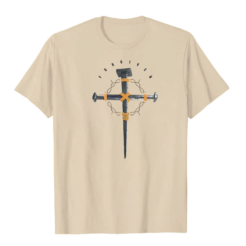 T-shirt Croix du Pardon de Christianartworkshop - Beige - 2XL - image 2