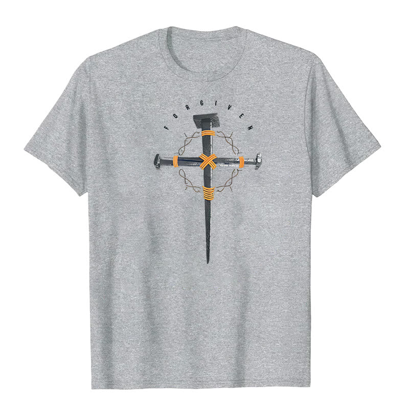 T-shirt Croix du Pardon de Christianartworkshop - Gris - 2XL - image 8