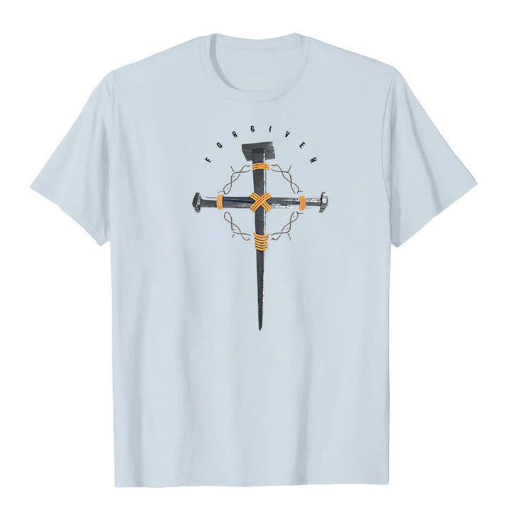 T-shirt Croix du Pardon de Christianartworkshop - Bleu - 2XL - image 3