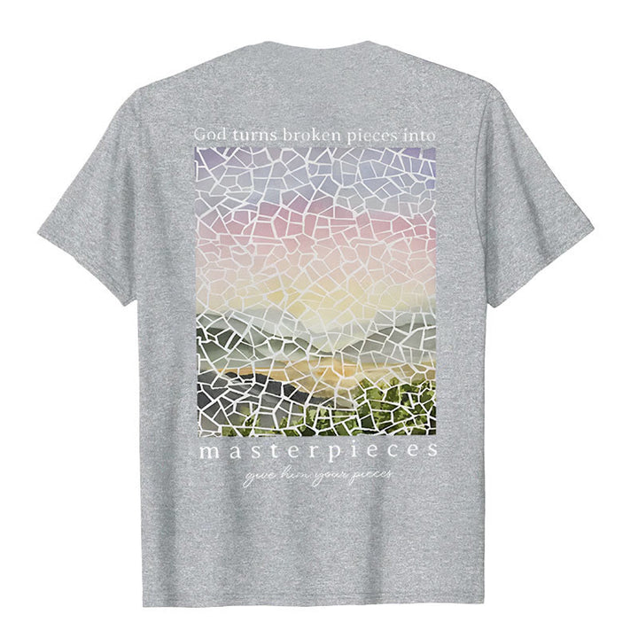T-shirt Christianartworkshop « Dieu transforme les morceaux brisés en chefs-d'œuvre » - image 25