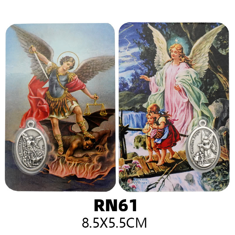 Christianartworkshop Carte en papier représentant Notre-Dame, Jésus et les anges : un symbole du Saint-Esprit et de la puissance - Style7 - image 10