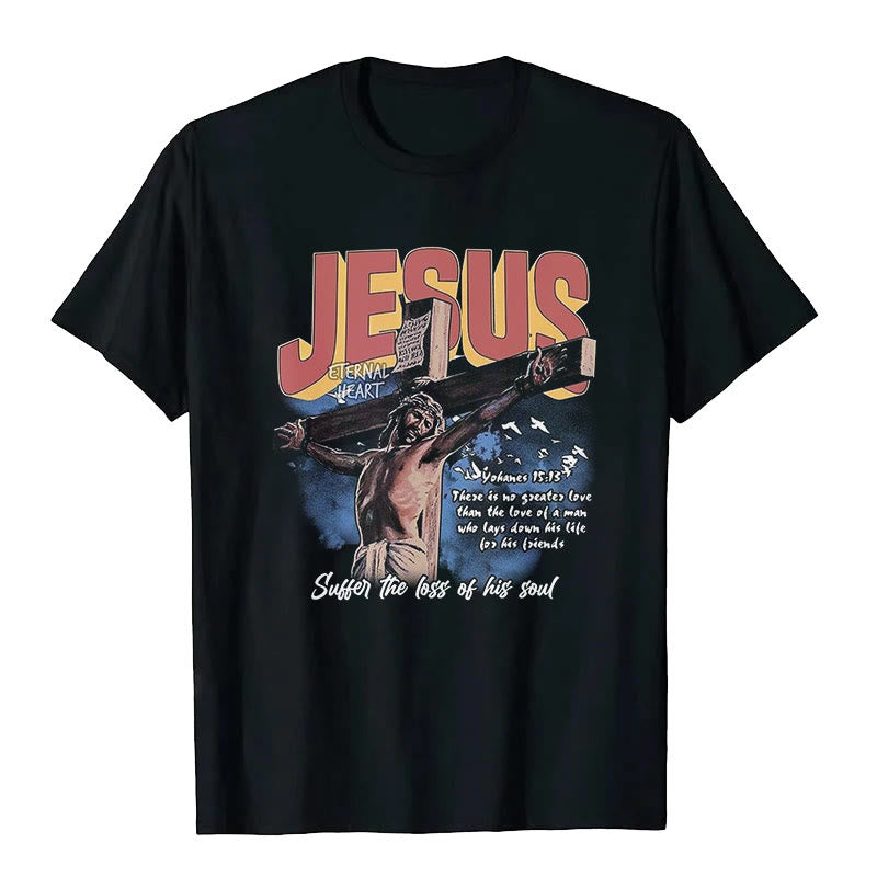T-shirt à manches courtes Jésus de Christianartworkshop - Noir - 2XL - image 1