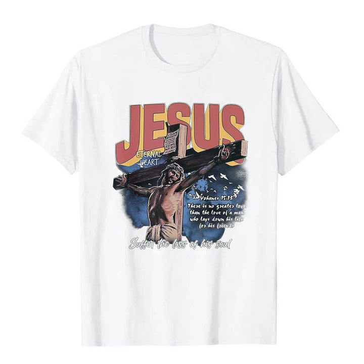 T-shirt à manches courtes Jésus de Christianartworkshop - Blanc - 2XL - image 0