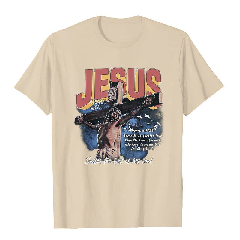 T-shirt à manches courtes Jésus de Christianartworkshop - Beige - 2XL - image 2