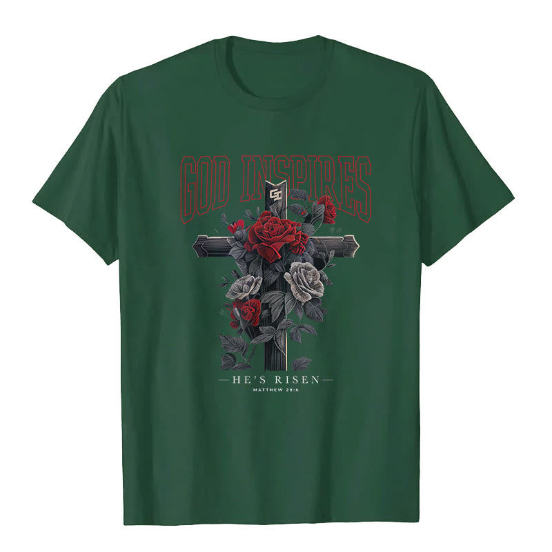 T-shirt Christianartworkshop « DIEU INSPIRANT » - Vert foncé - 2XL - image 6