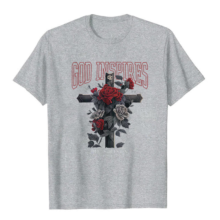 T-shirt Christianartworkshop « DIEU INSPIRANT » - Gris - 2XL - image 8