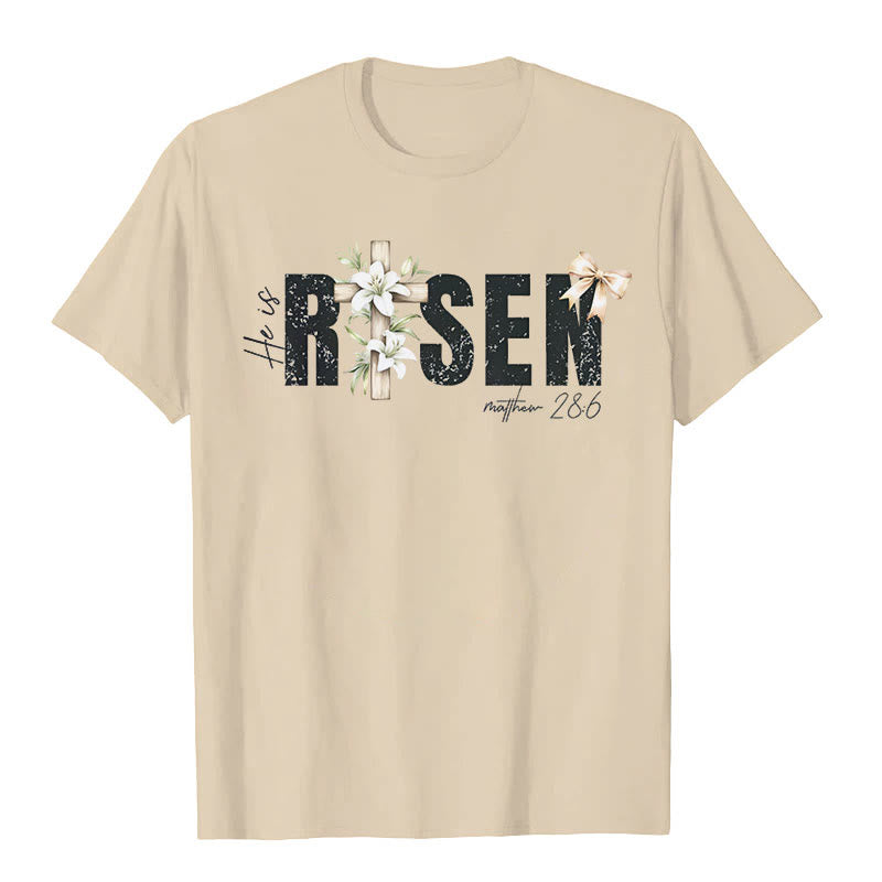 T-shirt à manches courtes Christianartworkshop « Il est ressuscité » - Beige - 2XL - image 4