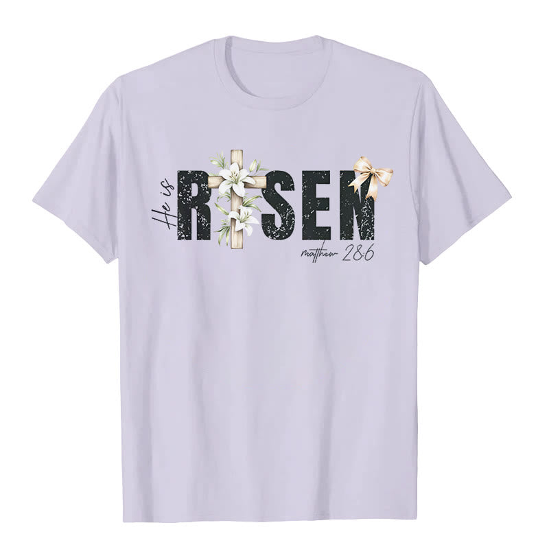 T-shirt à manches courtes Christianartworkshop « Il est ressuscité » - Violet - 2XL - image 9
