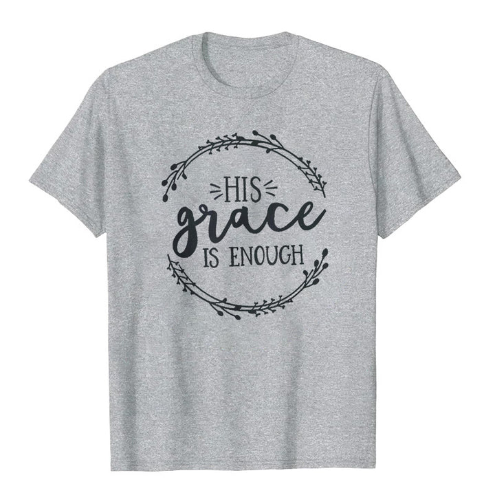 T-shirt Christianartworkshop « SA grâce suffit » - Gris - 2XL - image 8
