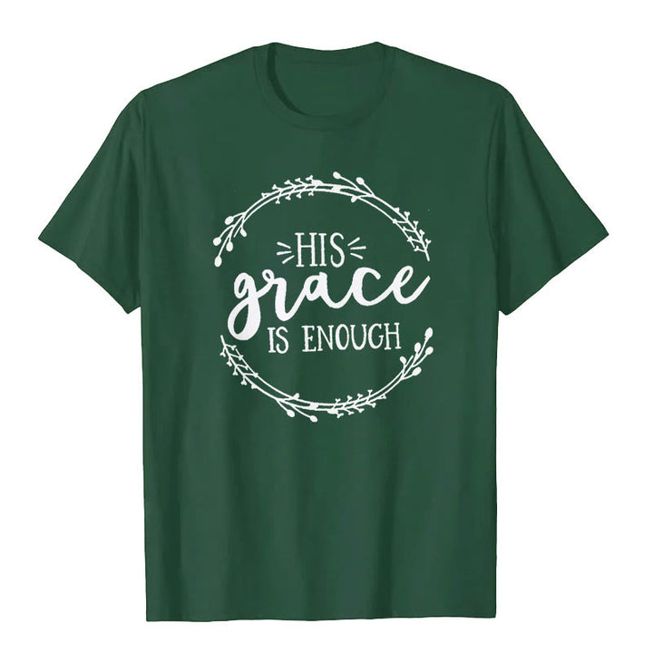 T-shirt Christianartworkshop « SA grâce suffit » - Vert foncé - 2XL - image 6