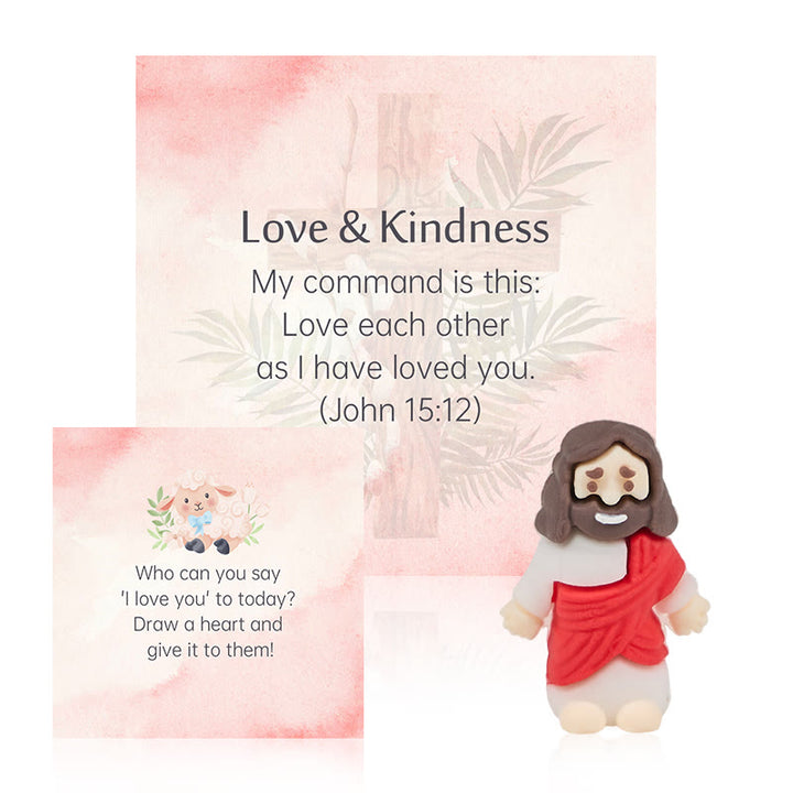Christianartworkshop Cartes de versets bibliques (5/10/20/30 cartes) avec mini-figurines de Jésus et questions interactives : Inspirer et éduquer - image 1