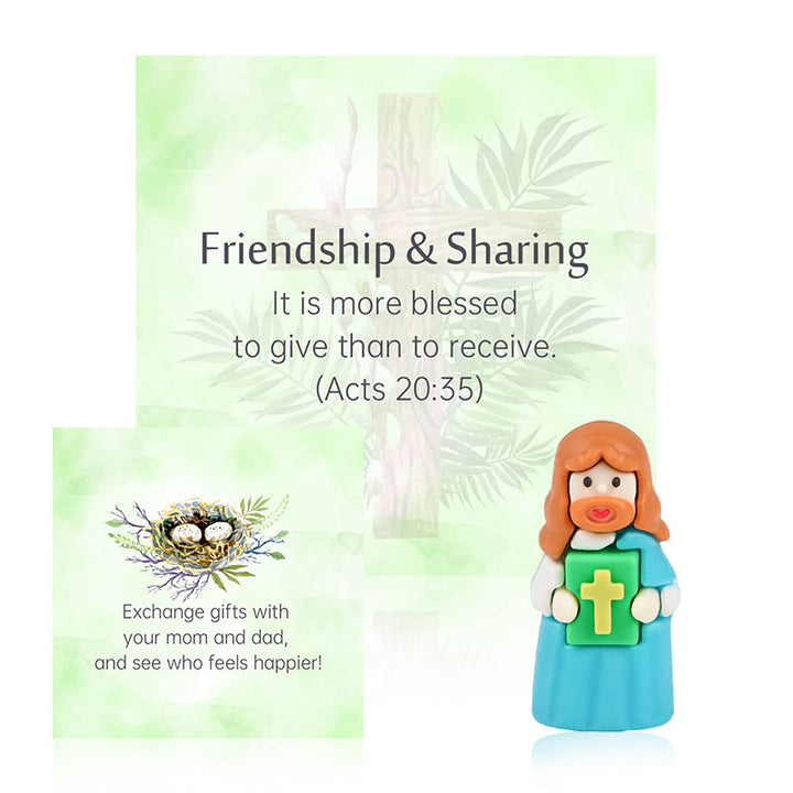 Christianartworkshop Cartes de versets bibliques (5/10/20/30 cartes) avec mini-figurines de Jésus et questions interactives : Inspirer et éduquer - image 4