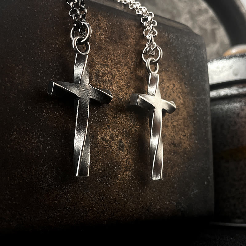 Collier croix en argent sterling 999 de Christianartworkshop : une touche d'élégance. - Argent sterling 999 - image 0