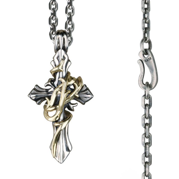 Collier crucifix en argent sterling 925 Christianartworkshop (2 styles) : Révélez votre côté sombre - image 4