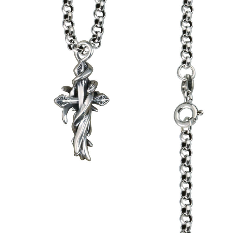Collier crucifix en argent sterling 925 Christianartworkshop (2 styles) : Révélez votre côté sombre - image 6