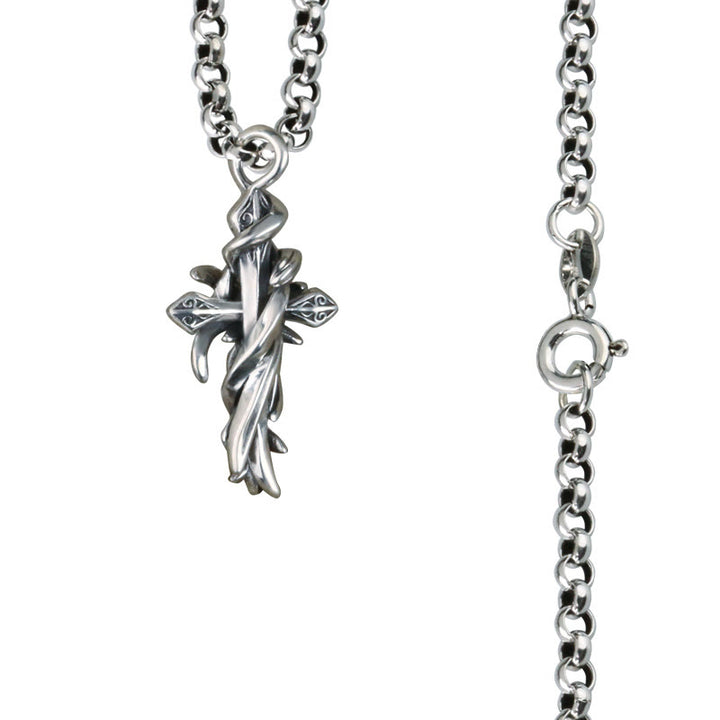Collier crucifix en argent sterling 925 Christianartworkshop (2 styles) : Révélez votre côté sombre - image 6