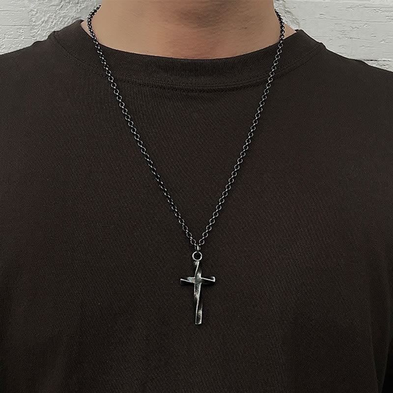 Collier croix en argent sterling 999 de Christianartworkshop : une touche d'élégance. - image 1