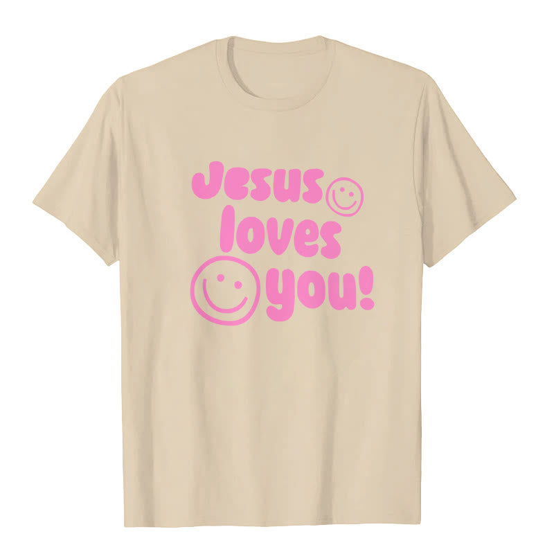 T-shirt Christianartworkshop « Jésus t'aime » - Beige - 2XL - image 2