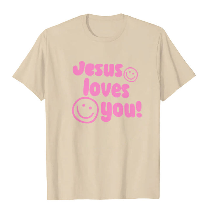 T-shirt Christianartworkshop « Jésus t'aime » - Beige - 2XL - image 2
