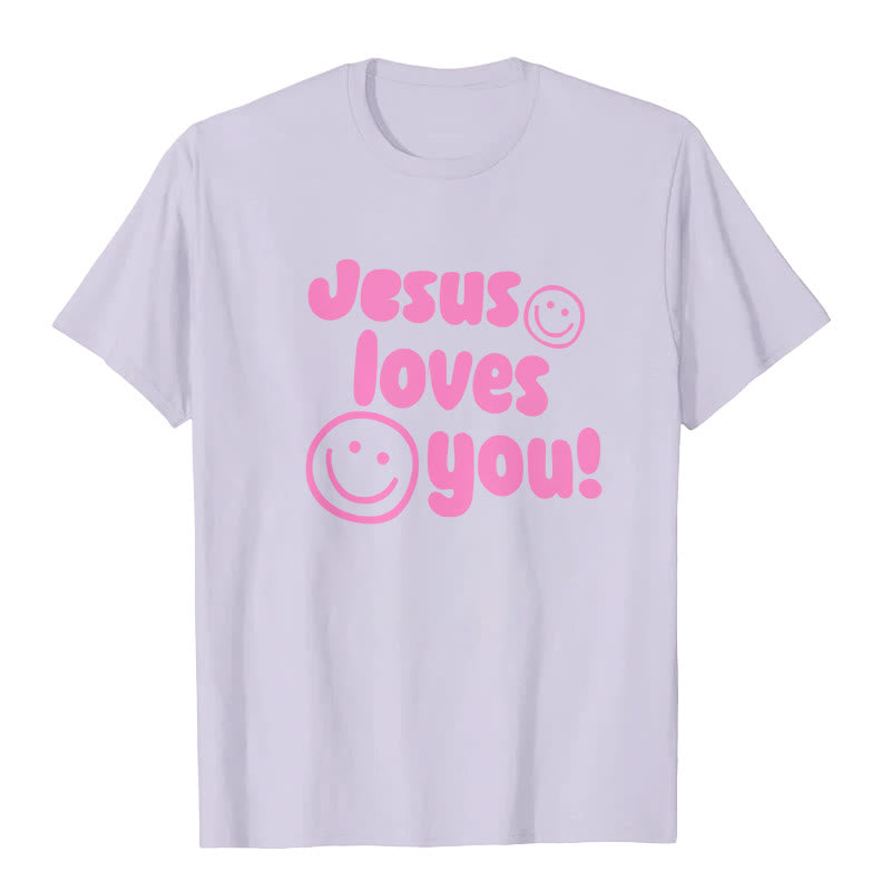 T-shirt Christianartworkshop « Jésus t'aime » - Violet - 2XL - image 5