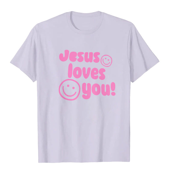 T-shirt Christianartworkshop « Jésus t'aime » - Violet - 2XL - image 5