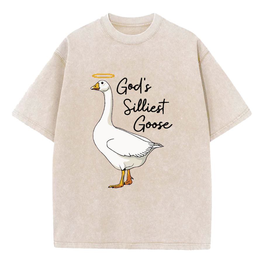 T-shirt délavé à l'oie le plus ridicule de Dieu, atelier d'art chrétien - Abricot - 5XL - image 3